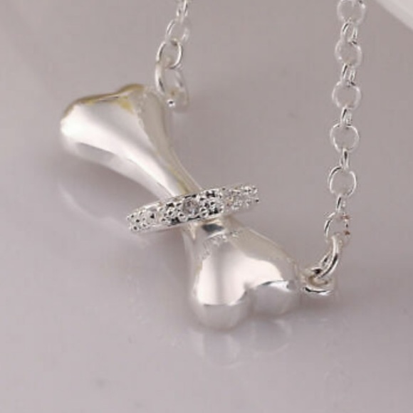 NEW 925 Sterling Silver 𦴠Bone Necklace - Picture 3 of 5